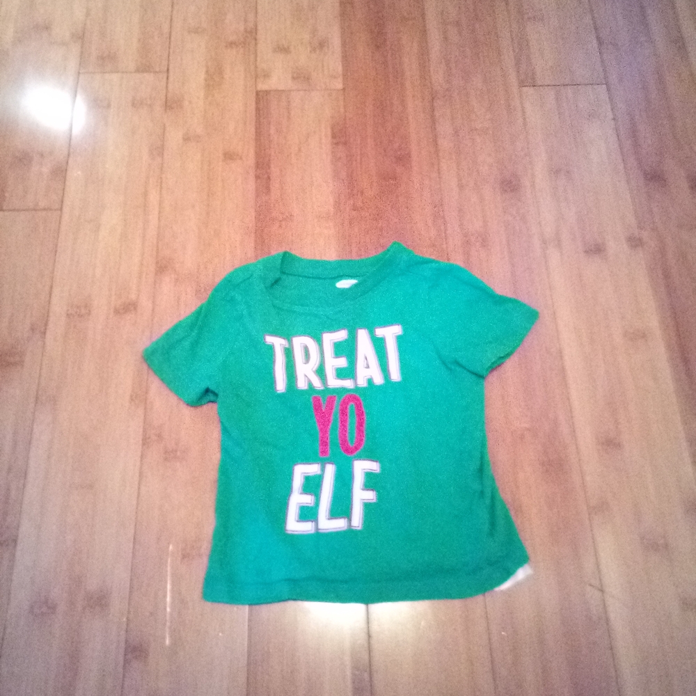 Old Navy Green Kids Tee with Festive Print